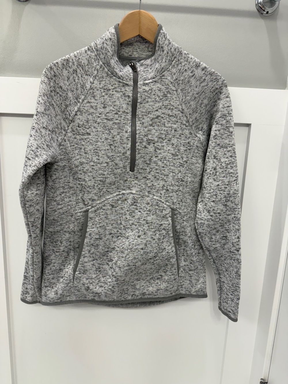 Kyodan Heathered Light Gray Quarter-Zip Pullover